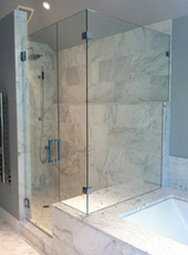 frameless corner shower door in Ankeny and Des Moines area